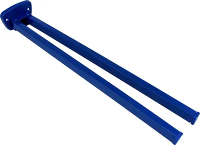 Produktbild von tecuro Handtuchhalter 2-teilig - Messing blau (RAL 5002) - 380 mm - schwenkbar