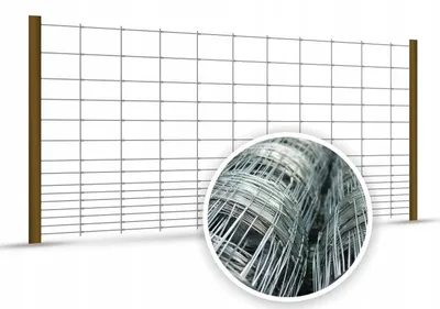 Produktbild von Verzinktes Waldzaunnetz 1,5 m x 50 m, Forstzaun Draht 1,95 mm, 300x300 mm