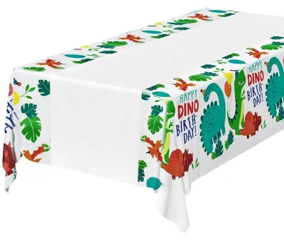 Produktbild von Tischdecke Dinosaurier Geburtstag 108 x 180 cm wasserdicht Kunststoff Party Deko