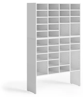 Image de Ensemble d'armoires à chaussures Vicco Lysander Blanc 104.2x65.5cm 2 pièces, Model 62685