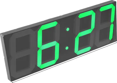 Obrázok produktu pre Nástenné hodiny LED, diaľkové ovládanie, napájanie USB, nastaviteľný jas, zelené, 45X16X2,5cm