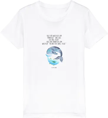 Produktbild von Mr. & Mrs. Panda Kleinkinder T-Shirt Walfisch Thunfisch 12-14 Jahre (152/164) - Weiß - Geschenk, Tunfisch, Wal, Bio Kinder, Kindershirt, Spruch Lustig, Des Tages, Wahl