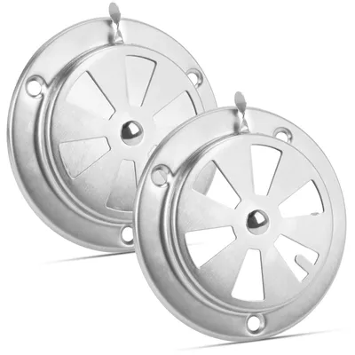 Image de 2 grilles de ventilation en acier inoxydable, diamètre 95 mm, rondes