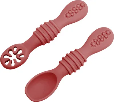 Produktbild von 2 Stück Baby-Fütterungslöffel, Doppelkopf-Silikon-Entwöhnungslöffel für Säuglinge, Trainingslöffel, BPA-freies Kleinkindergeschirr