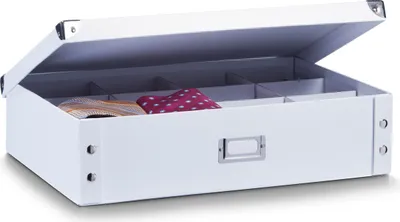 Produktbild von Zeller Krawatten-/Gürtelbox, Pappe, weiß 44,5x31,5x11