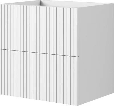 Zdjęcie produktu dla Szafka łazienkowa Nicole do zawieszenia pod umywalką – 2 szuflady, matowa biel | 60 x 60 x 45 cm