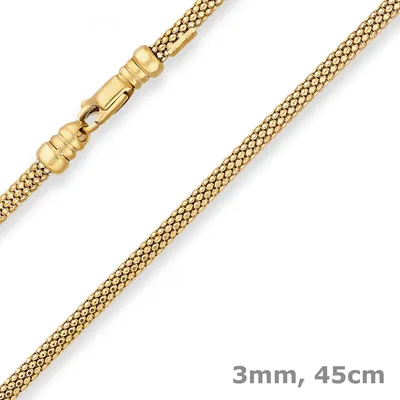 3mm-Himbeerkette-aus-585-Gelbgold-45cm