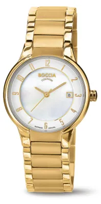 Produktbild von Boccia 3301-03 Damenarmbanduhr Quarz Titan Goldfarben