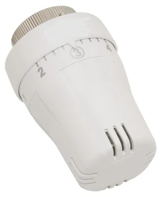 Produktbild von Thermostatkopf Weiß – Heizkörperthermostat Sami THN für Badheizkörper, stufenlose Temperaturregelung
