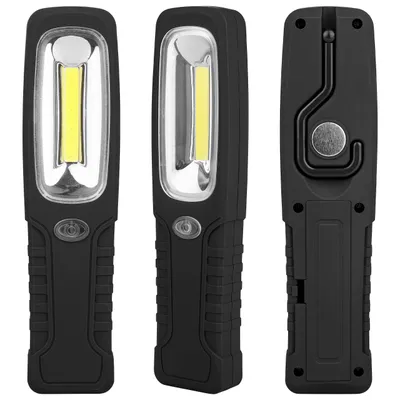 Produktbild von LED Werkstattleuchte 3W COB 230lm 6500K Kaltweiß IP20 Magnet Haken Akku Schwarz