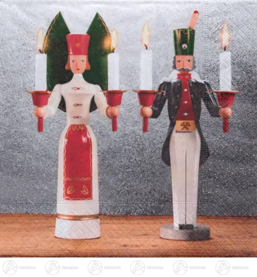 Produktbild von Servietten Weihnachtsmarkt - 20 Stück von Dregeno Seiffen