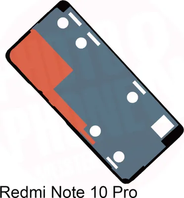 Produktbild von Xiaomi Redmi Note 10 Pro Akkudeckel Klebefolie Kleber Backcover Batterie Rahmen Neu