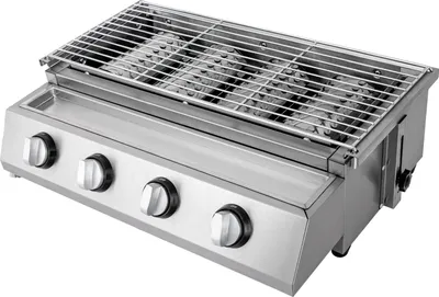 Obrázok produktu pre Bezdymový plynový gril, výškovo nastaviteľný, rýchly ohrev, Bezdymový plynový gril