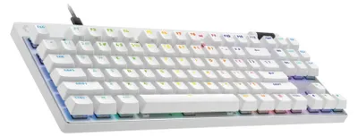 Produktbild von Logitech G PRO X TKL RAPID, Kabelgebunden, USB, Magnetic-mechanical key switch, QWERTZ, LED, Weiß