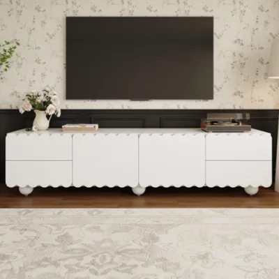 Produktbild von Moderner TV-Schrank, TV-Ständer, TV-Paneel, Esszimmer TV-Ständer, Einzigartiges Design TV-Konsolentisch 175 x 38 x 37 cm (L x B x H)