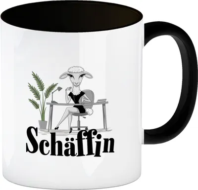 Produktbild von Schäffin Kaffeebecher in schwarz für die Chefin im Büro