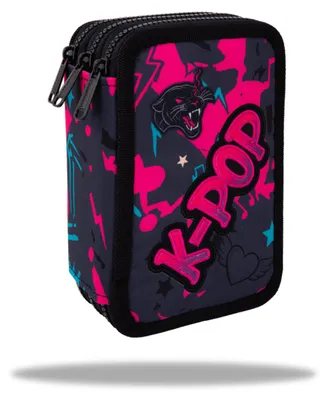 Image de Coolpack Jumper 3 : Étui à crayons triple compartiment avec accessoires, thème K-POP
