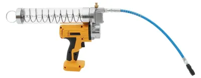 Produktbild von Elektrische Fettpresse - Akku Fettpresse 21–24 V Li-Ion - 8000 PSI Arbeitsdruck - 10000 PSI Schlauchdruck - 900 ml Kartusche - 60 L/min Fördermenge - Gelb