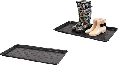 Produktbild von 2 x Kreher XL Mehrzweckablage aus Kunststoff in Schwarz,  Rechteckig, Maße: 79x38x3 cm