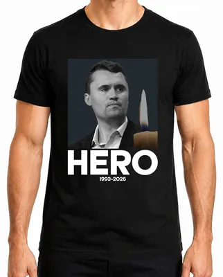 Obrázek produktu pro Charlie Kirk Hero Rest in Peace Republican Advisor President Pánské tričko, černá, M