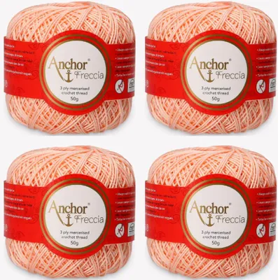 Immagine prodotto di 4x Anchor Freccia 6 – filo di cotone mercerizzato per uncinetto (Colore 00320)