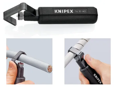 Obrázek produktu pro KNIPEX nůž odplášťovací 150mm, k odizolování kabelů 19-40 mm, spirálový řez