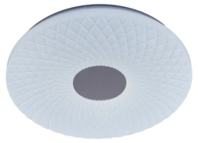 Produktbild von Deckenleuchten - LED Deckenleuchte "PORTO" mit Kristalleffekt d: 48cm, Deckenlampe im Functional Style, aus Metall und Kunststoff in weiß, 8 cm hoch, Ø 43 cm, inkl. LED – CCT-Wechsler