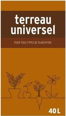 Produktbild von Universelle Blumenerde, 40 L, Für Innen- und Gartenpflanzen, Pflanzerde mit Kompost, Torf und CE-Dünger