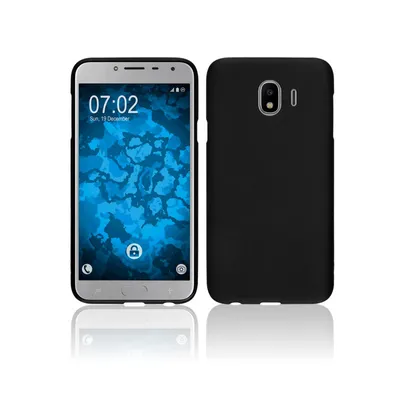 Produktbild von PhoneNatic Case kompatibel mit Samsung Galaxy J4 - schwarz Silikon Hülle matt Cover
