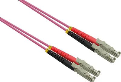 Produktbild von ROLINE LWL-Kabel duplex 50/125µm OM4, LSH/LSH, LSOH, violett, 3 m