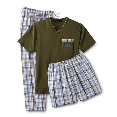 Produktbild von Rick Armand Herren Schlafanzug 3-teilig Interlock Pyjama lang & Short Baumwolle Gr. L