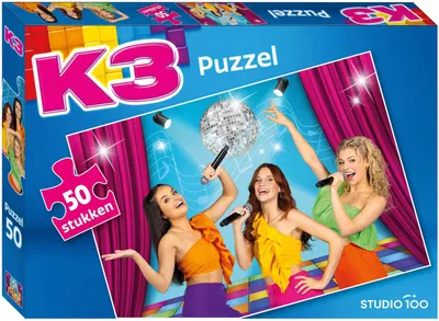 Produktbild von Puzzle K3 bunt 50 Teile Karton Musikthema Kinder