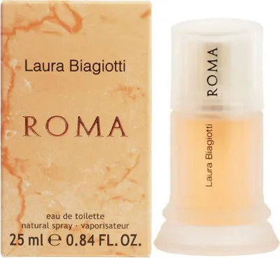 A perfume bottle and its packaging are displayed side-by-side against a white background.