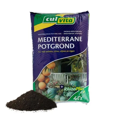Produktbild von Culvita | Mediterrane Pflanzenerde | Für Mediterrane Pflanzen | Olivenbäume Zitruspflanzen Palmen | 40L