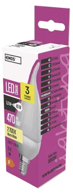 LED Lampe Classic Candle / E14 / 5,2 W (40 W) / 470 lm / Warmweiß