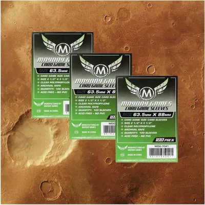 Produktbild von Mayday Standard Card Game Sleeves Hüllen 7041 Vorteilspack für Terraforming Mars