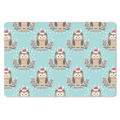 Produktbild von MuchoWow® Mauspad Mousepad Schnittmuster - Eule - Weihnachten 27x18 cm - Mousepads - Maus Mat - Pad - Mausunterlage - Büroartikel - Desk Matten