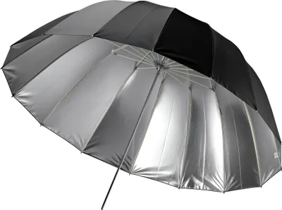 Produktbild von Walimex pro Parabol Reflexschirm schwarz/ silberfarben Ø 165 cm für kontrastreiches Licht