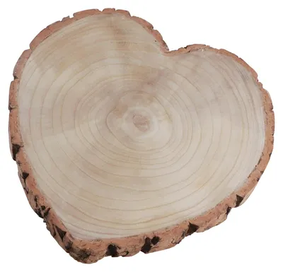 Immagine prodotto di Cuore in legno come decorazione per la tavola, con corteccia, per matrimoni