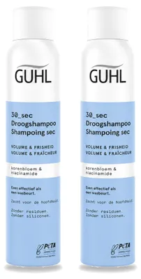 Immagine prodotto di 2 confezioni di shampoo secco volumizzante e rinfrescante Guhl - 200 ml ciascuna - confezione - 2 pezzi