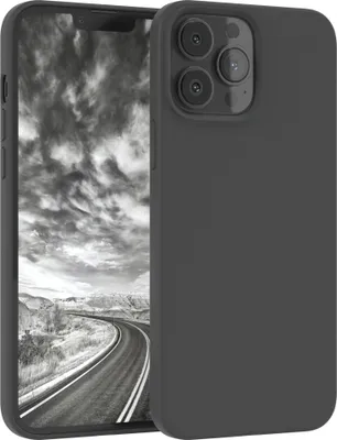 Produktbild von EAZY CASE Silikonhülle für Apple iPhone 13 Pro Max Silikon Backcover Schutz in Grau