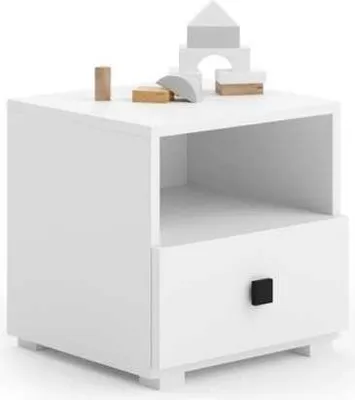 Immagine prodotto di Comodino moderno EMI con 1 cassetto - Elegante comodino, ideale per la camera da letto