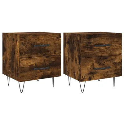 Produktbild von Nachttische 2 Stk. Räuchereiche 40x35x47,5 cm Holzwerkstoff