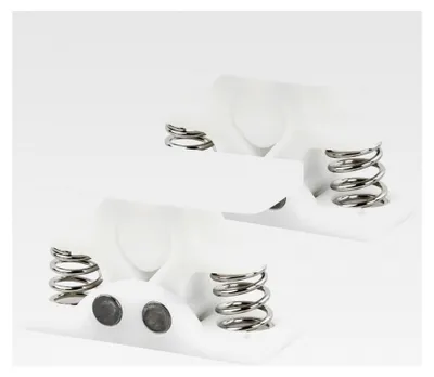 Produktbild von 65MM Türfeststeller für schwere Türen mit 8-fach Schraubmontage und Federtechnik - Türstopper für Wohnwagen, Wohnmobil, Boot, Haus (Weiß, 63x40x27mm) - Zubehör zum Schutz von Wänden