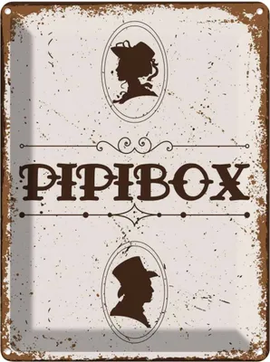 Produktbild von vianmo Blechschild 40x30 cm Pipibox
