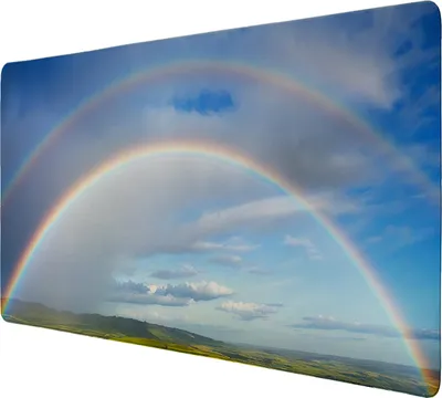 Produktbild von Regenbogen Schreibtischunterlage 89x40cm XXL Mauspad für kreative