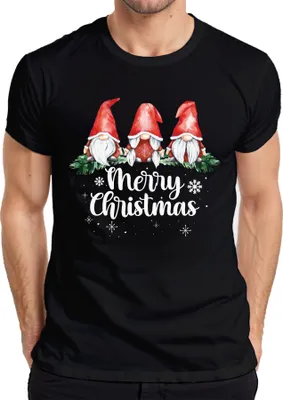 Produktbild von Merry Christmas Weihnachtswichtel Gnome Schweden - Weihnachten Weihnachtsgeschenk Christmas Herren T-Shirt, Schwarz, M