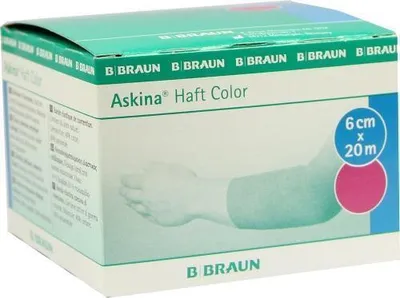 Produktbild von Askina Haftbinde Color 6 cmx20 m pink 1 St