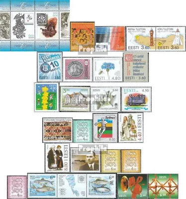 Produktbild von Briefmarken Estland 2000 Mi 363-389 (kompl.Ausg.) Jahrgang 2000 komplett postfrisch Volkszählung