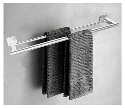 Produktbild von Doppelte Handtuchstange Bad Handtuchhalter 304 Edelstahl gebürstet 60 cm